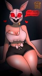 beanontoast big_breasts female five_nights_at_freddy's five_nights_at_freddy's:_security_breach rabbit_girl shorts solo thick_thighs vanny_(fnaf)