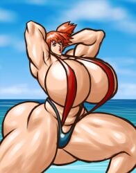 1girls alternate_breast_size big_breasts breasts breasts_bigger_than_head female female_only huge_breasts human kasumi_(pokemon) large_breasts massive_breasts muscles muscular muscular_arm muscular_legs muscular_thighs negoto_(nego6) pokemon solo tagme