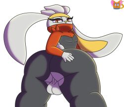 1boy 1male ass ass_focus big_ass femboy gay huge_ass looking_at_viewer looking_back looking_down male_only old_drawing pokemon pokemon_(species) pokephilia raboot seniorlockz