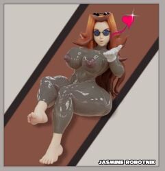 3d_(artwork) ass barefoot big_breasts blender_(software) blowing_kiss bodysuit breasts busty clothing curvaceous curvy curvy_female curvy_figure dr._eggma’am dr._eggmom dr_robotnik eggmaam exposed_breasts exposed_torso eyewear feet female female_focus genderswap_(mtf) glasses gloves hourglass_figure human jasminerobotnik kabalmystic large_ass large_breasts latex looking_at_viewer milf nipples orange_hair robotnik rule_63 sega shiny_clothes soles solo solo_female sonic_(series) sonic_the_hedgehog_(series) thick_thighs tight_clothing toes translucent_clothing wide_hips