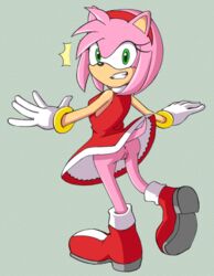 amy_rose anus artist_request bottomless clothed clothing eulipotyphlan female genitals hedgehog hi_res looking_back mammal myt_626 no_panties pussy solo sonic_(series) sonic_the_hedgehog_(series) upskirt