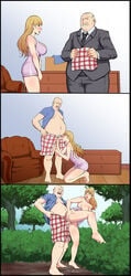 1boy 1boy1girl 1girls age_difference armchair bald balls_under_clothes barefoot belly belly_bulge black_necktie blonde_hair blowjob blue_shirt bottomless_loincloth box breasts breasts_out bush bushes caucasian caucasian_male chubby chubby_male closed_eye clothed clothed_female clothed_male clothed_sex clothes cum cum_drip cum_dripping_from_pussy cum_dripping_out_of_pussy cum_in_pussy cum_inside cum_puddle cumshot cupboard dress ejaculation erection erection_under_clothes erection_under_loincloth fat_man fellatio female formal_attire formal_clothes formal_wear furniture grey_suit indoor indoors kneeling larger_male light-skinned_female light_skin living_room loincloth loincloth_lift long_hair male mature mature_male moustache necktie nude old_man older_male older_male_younger_female open_clothes open_eyes open_mouth oral_sex outdoor outdoor_sex outdoors overweight overweight_male penis penis_out penis_under_clothes penis_under_loincloth public public_nudity public_sex sex sex_from_behind standing standing_on_one_leg standing_position standing_sex stomach_bulge straight suit tree trees ugly_bastard ugly_man white_shirt younger_female