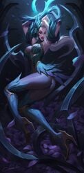 2020 ass big_ass big_breasts blonde_hair breasts citemer coven_zyra eclipse_series league_of_legends long_hair long_legs monster_girl riot_games thick_thighs tight_clothing zyra