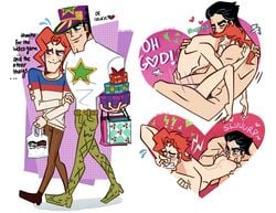 2boys anal anal_penetration anal_sex anilingus black_hair buttmunch carrying_bag cmnm cowgirl_position eating_ass eating_out erect_nipples ferimalife flying_sweatdrops gay jojo's_bizarre_adventure jotaro_kujo male male_only male_rimming_male noriaki_kakyoin nude oral_sex protecting purple_eyes red_hair rimming rimming_male shopping sitting_on_penis stardust_crusaders stone_ocean teal_eyes tongue_fucking yaoi