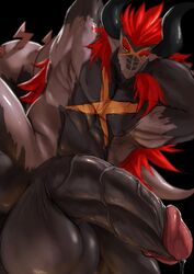 anthro big_penis demon_lord_dragon_batzz dragon future_card_buddyfight genitals huge_cock humanoid_genitalia humanoid_penis male male_only penis scalie zex