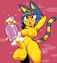 1futa abs ahe_gao alternate_breast_size animal_crossing animal_crossing_girl ankha anthro areolae armpits artificial_vagina balls belly big_ears black_eyes blue_fur blue_hair blush breasts crap-man dickgirl egyptian empty_eyes erect_nipples erection feline female fit furry futanari handjob heart heart-shaped_pupils huge_balls huge_cock huge_testicles human hyper hyper_balls hyper_penis intersex long_penis motion_lines navel nintendo nipples nude penis penis_awe pink_background precum rolling_eyes sex_toy short_hair smell solo standing sweat testicles thin_waist trembling villager_(animal_crossing) wet wide_hips yellow_fur