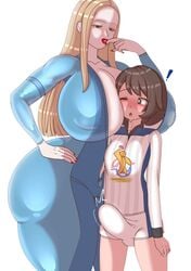 ! 1futa 1girls age_difference alternate_breast_size alternate_outfit big_ass big_breasts big_penis blonde_hair blush bodysuit breasts_frottage breasts_on_head brown_eyes brown_hair bulge busty curvy dickgirl erection erection_under_clothes female fladdykin full-package_futanari futa_on_female futa_with_female futanari gloria_(pokemon) green_eyes half-closed_eyes huge_ass huge_breasts human imminent_sex large_ass large_breasts larger_female lipstick long_hair long_penis medium_hair nervous nintendo older_female oleana_(pokemon) pokemon pokemon_ss red_lipstick red_nails seductive shorts size_difference small_breasts smaller_futanari surprised testicles thick_ass thick_penis thick_thighs thighs throbbing trembling venus_body voluptuous white_background wide_hips young younger_futanari