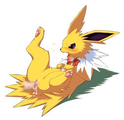 censored eeveelution female feral jolteon male nintendo penis pokemon pokemon_(species) pussy tagme wkar