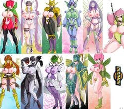 10girls 4_wings 6+girls angel angewomon areola areolae armor belly belt between_labia biolotusmon blonde_hair blue_skin blush bondage boots breasts chains claws collar crest_of_light crests_(digimon) curvy darcmon digimon digimon_adventure digimon_frontier digimon_savers digimon_tamers erect_nipples face_paint facepaint fairimon fairy fairy_wings fairymon female female_focus female_only fishnet_stocking fishnets flower flower_petals garter_belt glamour_works green_hair grey_skin hand_on_hip helmet hi_res high_heels high_resolution highres hips innie_pussy kazemon ladydevimon large_breasts leaf leaf_wings leaves lilamon lillymon long_hair lotusmon midriff monster_girl multiple_girls navel nipples no_bra ophanimon panties petal_wings petals pink_skin plant plant_girl ranamon rosemon sakuyamon shield shoes short_hair stomach sword thighhighs thorns topless underwear very_long_hair vine_hair vines visor weapon whip wide_hips wings yuri