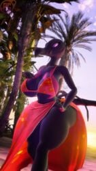 1girls 3d 9:16 absurd_res anthro anthrofied ass beach big_breasts big_butt bikini breasts clothes clothing curvy_figure digital_media_(artwork) female hi_res huge_filesize looking_at_viewer nintendo original_character outside palm_tree pervertguy341 pokemon pokemon_(species) pokemon_sm salazzle scalie seaside sky solo source_filmmaker source_request swimwear text thick_thighs tree video_games voluptuous watermark wide_hips