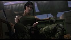 1futa 3d aroused assault_rifle balls black_bars black_hair breasts call_of_duty camo camo_pants camouflage camouflage_pants clothing cum curvy erection exposed_penis firearm futa_only futa_sans_pussy futanari gloves greatb8 greatm8 green_gloves green_tank_top gun hand_on_penis handwear highres horny indoors intersex intersex_only large_breasts latina light-skinned_futanari light_skin lips looking_away looking_to_the_side mara_(cod) medium_hair military military_uniform muscular muscular_female muscular_futanari partially_clothed penis penis_grab penis_out precum precum_drip precum_string ranged_weapon realistic rifle sfm shiny_hair sitting smile smiling solo solo_futa source_filmmaker suppressor taker_pov tank_top testicles video_game video_games weapon