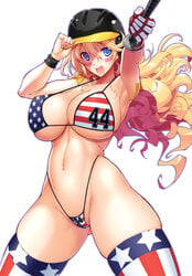 american_flag_bikini female large_breasts long_hair rakko rakko_(r2) sandy_bash suketto_sanjou!!