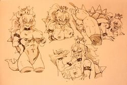 animal_humanoid bodily_fluids bowsette breasts clothing crown cum cum_on_breasts duo exposed_breasts female genderswap genderswap_(mtf) genital_fluids genitals handjob hoop_earrings horn humanoid humanoid_pointy_ears koopa_humanoid male mario_(series) monochrome mtf_crossgender multiple_positions new_super_mario_bros._u_deluxe nintendo nipples one_eye_closed outercourse paizuri penetration penile penile_penetration penis rule_63 scalie scalie_humanoid sex shell sketch sketch_page spiked_shell spiked_tail spikes straight super_crown tail_grab twistedterra vaginal_penetration video_games