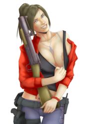 1girls biohazard cameltoe capcom claire_redfield claire_redfield_(jordan_mcewen) cleavage curvy erect_nipples female huge_areolae huge_ass huge_breasts puffy_nipples resident_evil resident_evil_2 resident_evil_2_remake thick_lips tipodeincognito voluptuous wide_hips