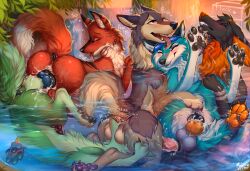 anal anal_sex animal_genitalia animal_penis animal_vulva anus ass ball_lick ball_slap ball_tuft balls balls_deep balls_touching bodily_fluids butt_focus butt_grab canid canine canine_genitalia canine_penis canine_teeth canine_vulva canis cheek_tuft cookie cum cum_drip cum_in_ass cum_in_mouth cum_in_vagina cum_inside cum_on_penis cumshot dripping ejaculation face_lick facial_tuft female fennec_fox feral feral_on_feral feral_penetrated feral_penetrating fluffy fluffy_chest fluffy_ears fluffy_tail food fox genital_fluids genital_focus genitals group group_sex hand_on_butt knot knotted_penis lake licking male male/female mammal mohitopaw muzzle_(object) muzzled neck_tuft nude oral penetration penis rimming saggy_balls saliva saliva_drip saliva_on_anus saliva_on_balls saliva_on_face saliva_on_penis saliva_on_tongue saliva_string sex slap tail tongue tongue_out tounging true_fox tuft water waterdrops wolf