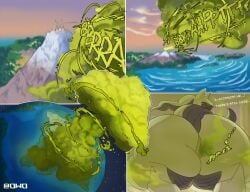 1boy anus ass big_ass big_butt chubby chubby_male comic deity destruction dialogue fart fart_cloud fart_fetish farting god green_fart green_fart_cloud huge_ass huge_butt hyper_ass hyper_butt hyper_fart hyper_farting male male_fart male_only no_mouth no_sex nonhuman onomatopoeia peppen_(artist) pokemon pokemon_(species) puffy_anus solo tagme tail talking_to_self text white_body