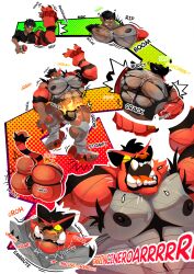 2025 abs anthro ass back_muscles balls_outline big_butt big_muscles big_pecs bodily_fluids body_size_growth bottle brutification bulge burning bursting_out_of_clothing butt_expansion claws clothed clothing container detailed_bulge digital_drawing_(artwork) digital_media_(artwork) directional_arrow drooling expansion felid feline fire flexing fur fur_growth generation_7_pokemon genital_outline green_eyes growth hi_res holding_object huge_muscles huge_pecs human human_to_anthro incineroar male mammal markings mdcackle mostly_nude muscle_growth muscular muscular_anthro muscular_male muscular_thighs nintendo nipples pantherine pawpads pec_expansion pecs penis_outline pokemon pokemon_(species) red_body ripping roaring saliva sequence sharp_teeth simple_background size_transformation snarling snout snout_growth solo species_transformation stripes tail tail_growth teeth tiger torn_clothing transformation transformation_sequence underwear underwear_only yellow_sclera