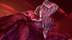 3d abs anal anal_penetration animated baron_of_hell_(doom) biceps cum cum_in_ass demon doom gay halo_(series) ictonica male_sangheili_(halo) muscular muscular_male nipples obliques pecs ribs sangheili scalie serratus_anterior sfm sound tagme teeth triceps veiny video voice_acted yaoi yellow_eyes