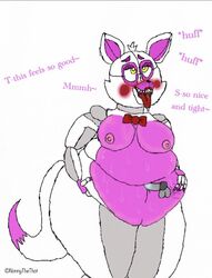 ahe_gao anthro bellyjob bodily_fluids canid canine female female/female five_nights_at_freddy's fox funtime_foxy_(fnaf) funtime_foxy_(fnafsl) looking_pleasured mammal navel navel_fetish navel_penetration nonnythethot overweight overweight_female penetration sister_location sweat video_games yuri