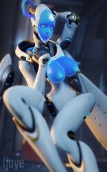 1girls 3d big_breasts blender breasts echo_(overwatch) female_only fjaye highres looking_at_viewer nipples omnic overwatch overwatch_2 robot robot_girl seductive solo