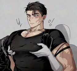 1boy abs artist_request awooga bara bara_tits big_breasts big_pecs cumdump cute_male dog_tags english_text faceless_male fat_tits gay god_damn groping_breasts honestly_quite_incredible huge_biceps male male_only maledom malesub meat_toilet men_love_men men_only muscular muscular_male nipples oh_my_god oh_my_goodness_gracious paradise pecs reverse_1999 sex_slave sexy_male showing_breasts solo surprised_expression treated_like_a_cow voluptuous_male whored_out yaoi zooweemama