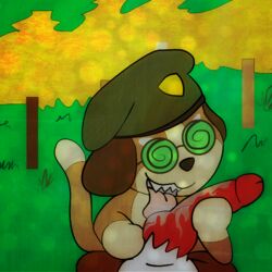 anthro blowjob catalina_darion fellatio female glasses knotted_penis licking_penis lord_kross_(artist) male military_hat pov saliva source_request super_animal_royale tagme