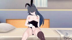 1girls 3d animated areolae bangs black_hair breasts bunny_ears bunny_girl bunny_tail bunnysuit female female_focus female_masturbation female_only female_orgasm fingering fingering_self hair hair_ornament koikatsu masturbation nipples pussy sakurajima_mai seishun_buta_yarou_wa_bunny_girl_senpai_no_yume_wo_minai solo solo_female sound vagina vaginal_masturbation very_long_hair video voice_acted