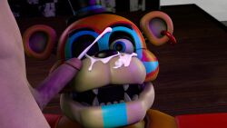animatronic anthro bear biceps blowjob blue_eyes blue_nails bowtie closed_eye cum cum_in_mouth faceless_male facial_markings five_nights_at_freddy's five_nights_at_freddy's:_security_breach fnaf gay gay_blowjob gay_domination gay_sex glamrock_freddy_(fnaf) keatonrogers0201 machine male male_only muscular_anthro non_human robot robot_anthro scottgames spiked_bracelet steel_wool_studios tan_body top_hat two_tone_body ursid ursid_humanoid ursine