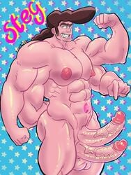 1boy 4_arms abs balls big_penis cartoon_network diphallia diphallism erection flexing foreskin foreskin_folds gem_fusion huge_cock hybrid luciobraz male male_focus male_only multi_arm multi_limb multi_penis muscle muscular muscular_male naked nipples nude nude_male penis pointing retracted_foreskin solo solo_focus solo_male steg_(steven_universe) steven_universe steven_universe:_the_movie uncircumcised uncut what