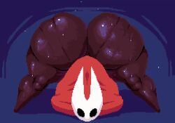 1girls animated ass back_view female female_only gigantic_ass hollow_knight huge_ass pixel_art solo solo_female spinneborg wide_hips
