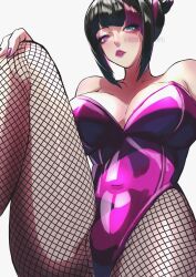 1girls adult adult_female bare_arms bare_chest bare_hands bare_shoulders bare_skin belly_button big_breasts black_hair black_hair_female blank_expression blank_eyes blank_stare blunt_bangs breasts busty busty_female busty_girl capcom cleavage collarbone diagonal_bangs digital digital_art digital_drawing digital_drawing_(artwork) digital_media digital_media_(artwork) emotionless exposed_arms exposed_chest exposed_shoulders exposed_skin eyebrows_visible_through_hair female female_focus female_only fingernails fingers fishnet_legwear fishnet_pantyhose fishnet_stockings fishnet_tights groin half-closed_eyes hand_on_knee hand_on_leg hand_on_own_knee hand_on_own_leg heterochromia high_resolution highres hourglass_figure huge_boobs huge_breasts inguinal_crease inguinal_ligament juri_han knee_up knees large_boobs large_breasts lean_figure leg_up legs_apart legs_spread legwear leotard lips looking_at_viewer looking_down looking_down_at_viewer mature mature_female multicolored_hair nail_polish nails narrow_waist navel neutral_expression open_mouth pantyhose parted_lips plump_breasts purple_eyebrows purple_fingernails purple_hair purple_hair_female purple_leotard purple_nail_polish purple_nails purple_topwear sdbh_satopu short_hair shoulders sidelocks simple_background slender_body slender_waist slim_waist solo spread_legs spreading_legs spreading_thighs standing stockings street_fighter thick_thighs thighs tights tongue topwear upper_body upper_teeth white_background wide_hips