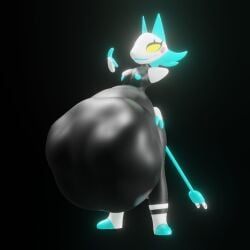 3d breasts deltarune female post-vore reddyy tasque_manager_(deltarune) vore