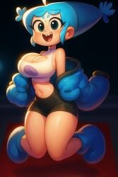 cyan (rainbow friends) from pochi science by pochi art