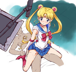 1boy 1girl 1girls absurdres age_difference bangs bare_shoulders bed bed_sheet bishoujo_senshi_sailor_moon blonde_hair blue_eyes blue_sailor_collar blue_skirt blush boots bow breasts brooch choker cleavage clothed_female_nude_male clothed_sex clothes_lift clothing collar collarbone commentary_request crescent crescent_earrings cum cum_inside derivative_work diadem double_bun earrings elbow_gloves eyebrows_visible_through_hair female full_body girl_on_top gloves grin hair_bun heart heart_choker hetero highres holding_hands jewelry lips long_hair long_twintails looking_at_viewer looking_up male meme nude on_bed on_knees parted_lips pleated_skirt red_choker red_footwear reverse_cowgirl_position sailor_collar sailor_moon sailor_moon_redraw_challenge sailor_moon_redraw_challenge_(meme) sailor_senshi sailor_senshi_uniform sailor_uniform school_uniform serafuku sex sex_from_behind shiny shiny_hair sidelocks skirt skirt_lift sleeveless small_breasts smile solo_focus spread_legs star_(symbol) star_earrings straddling suzuki24 sweat tiara tsukino_usagi twintails usagi_tsukino white_gloves