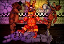 ball_play ballbusting balls bear bonnie_(fnaf) cum dick feet five_nights_at_freddy's foot_fetish footjob fox foxy_(fnaf) freddy_(fnaf) handjob male_only malwin orgasm original_character paws rabbit scottgames tagme