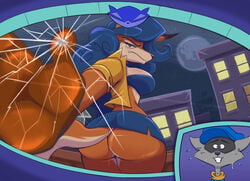 1boy 1boy1girl 1girls against_glass angry anthro apple_butt ass big_ass big_breasts binoculars blue_hair bottomless_skirt breasts bust busty carmelita_fox catsprin cleavage crouching curvy female fox fox_ears fox_tail fur giantess hand_on_glass huge_ass huge_breasts joelasko large_ass large_breasts male male_with_female no_panties oblivious playstation pov sideboob skirt skirt_lift sly_cooper sly_cooper_(series) smooth_fur sony_corporation sony_interactive_entertainment straight sucker_punch_productions upskirt voluptuous waist