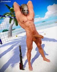 1boy balls dead_by_daylight gay hooked_on_you male_only muscular muscular_male penis solo_male staramalor the_trapper the_trapper(cosplay)