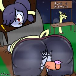 1futa 1girls 2021 ass ass_focus confused emily_(spunow) for_sale futanari leviathan_(skullgirls) logo pink_hair pubic_hair pussy question_mark sex shiny shiny_skin skullgirls spunow_ squigly steam sweat tagme underground watermark wet zombie zombie_girl