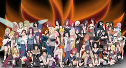 1boy 48girls 6+girls accurate_art_style age_difference akatsuki_(naruto) alternate_version_available amaru areola_slip areolae ayame_(naruto) beauty_mark black_eyes black_hair blonde_hair blue_hair blush breasts breasts_to_breasts brown_hair byakugan cleavage closed_eyes closed_mouth clothed clothing covering_mouth dark-skinned_female derivative_work double_bun dress erect_nipples eyeshadow facial_mark female fishnets flower flower_in_hair fuu_(naruto) fuuka_(naruto) fuuma_kagero fuuma_sasame garter_straps glasses green_eyes green_hair grin guren_(naruto) hair_ornament hair_over_one_eye hairclip half-closed_eyes harem headband high_resolution hokuto_(naruto) hyuuga_hinata ino_yamanaka inuzuka_hana inuzuka_tsume isaribi_(naruto) jewelry kakuyoku_fubuki karui kazahana_koyuki kazamatsuri_moegi kazamatsuri_moegi(genin) kin_tsuchi kneeling konan kurenai_yuhi kurotsuchi large_breasts large_filesize lip_piercing lipstick long_hair mabui male matsuri_(naruto) mattwilson83 mei_terumi midriff milf mitarashi_anko multiple_girls nara_yoshino naruto naruto_(classic) naruto_(series) naruto_shippuden natsuhi_(naruto) navel navel_piercing nii_yugito nipple_slip nipples_visible_through_clothing one_eye_closed open_clothes orange_eyes panties piercing pink_eyes pink_hair ponytail purple_eyes purple_hair quad_tails red_eyes red_hair revealing_clothes ryuuzetsu saara sakura_haruno samui sandals sari_(naruto) shiho_(naruto) shion_(naruto) shirt_lift shizuka_(naruto) shizune short_hair sideboob skirt small_breasts smile spiky_hair stiky_finkaz suzume_(naruto) tayuya temari tenten tied_hair tight_clothing tsuchigumo_hotaru tsunade tsunami_(naruto) uchiha_mikoto underboob uzuki_yuugao uzumaki_karin uzumaki_kushina uzumaki_naruto very_high_resolution white_eyes white_hair wink yellow_eyes young