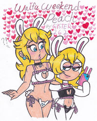 gilster262 keyhole_bra keyhole_lingerie lingerie mario_(series) mario_+_rabbids mario_+_rabbids:_kingdom_battle nintendo non-sexual panties princess_peach princess_peach_(cosplay) rabbid rabbid_peach raving_rabbids underwear