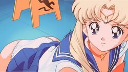 1girls all_fours ass big_ass bishoujo_senshi_sailor_moon blonde_hair blue_eyes blue_sailor_collar blush choker clavicle cleavage clothing crescent_earrings earrings edit eyebrows_visible_through_hair female female_only hair_bun heart heart_choker huge_ass human_only jewelry large_ass long_hair meme miniskirt panties red_choker sailor_collar sailor_moon sailor_moon_redraw_challenge sailor_senshi sailor_senshi_uniform sailor_uniform skirt skirt_up solo tied_hair twintails upper_body usagi_tsukino white_panties yama_gan