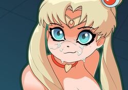 :3 artist_request bishoujo_senshi_sailor_moon blonde_hair blue_eyes cum cum_on_face female meme sailor_moon sailor_moon_redraw_challenge sailor_senshi_uniform usagi_tsukino