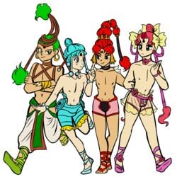 4boys androgynous ballet_slippers belly bishoujo_senshi_sailor_moon blue_eyes blue_hair bow bracelet braid bulge cerecere choker clothing collar crown earrings femboy flower flowers genderswap_(ftm) girly green_eyes green_hair harem_pants hourglass_figure junjun navel nemorlemons nipples open_toe_shoes pallapalla pink_eyes pink_hair red_eyes red_hair ribbon rose rule_63 shirtless shoes shoulder_pads skirt smile tights topless vesves villain