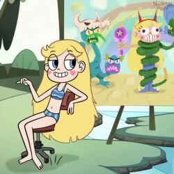 blonde_hair casual disney edit female headwear magic noobman146 outdoors public royal_magic_wand solo star_butterfly star_vs_the_forces_of_evil tagme underwear wand