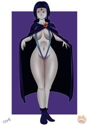 dc dc_comics female female_only foxart950 rachel_roth raven_(dc) smooth_skin solo tagme teen_titans