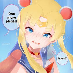 1boy 1girls bishoujo_senshi_sailor_moon blonde_hair blue_eyes clothing cum english_text female helandyck meme penis sailor_moon sailor_moon_redraw_challenge sailor_senshi_uniform text uncensored usagi_tsukino