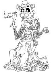 bear female five_nights_at_freddy's molten_freddy penetration robot straight tentacle vaginal_penetration