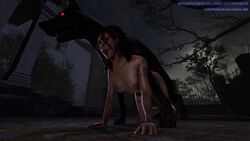 1boy 1girls 3d all_fours areolae artorias_(artist) breasts canine canine_penis devil_may_cry devil_may_cry_5 dog doggy_style domestic_dog female feral_on_human feral_penetrating from_behind human male mouth_open nicoletta_goldstein night nipples nude outdoors penis red_eyes sex source_filmmaker straight tongue tongue_out zoophilia