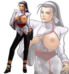 1girls breasts chizuru_kagura clothed colored edit female king_of_fighters official_art photoshop third-party_edit