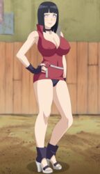 1girls awesomegio bare_arms bare_shoulders belt big_breasts black_panties blue_fur blush bob_cut boruto:_naruto_next_generations breasts busty cleavage collar cosplay dress feet female female_only fingerless_gloves footwear gloves heels high_heels hyuuga_hinata legs looking_at_viewer mature mature_female milf naruto naruto_(series) necklace nipple_bulge open_toe_shoes outdoors outside panties posing purple_eyes revealing_clothes sandals sarada_uchiha_(cosplay) short_dress sleeveless sleeveless_shirt smirk solo solo_female solo_focus standing thighs toes